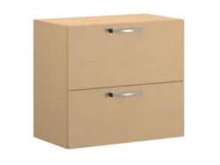 Armoire mélaminé FrameOne II - l. 80 x h. 79 cm - 2 tiroirs dossiers suspendus