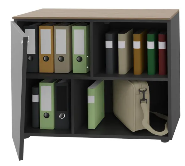 Armoire mélaminé Kheops - h. 76 x l. 90 cm - 1 tablette mélaminé - 1 porte battante
