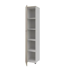 Armoire mélaminé Léandre Manager - h. 215,8 x l. 43 cm - 4 tablettes métal - porte battante