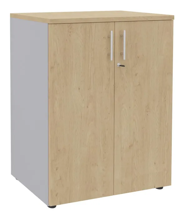 Armoire mélaminé Majesty - h. 102 x l. 80 cm - 2 tablettes métal - portes battantes