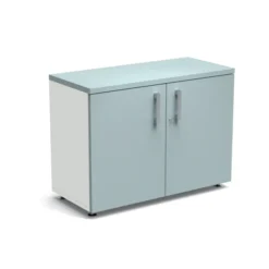 Armoire mélaminé Obade - h. 73 x l. 100 cm - 1 tablette métal - portes battantes
