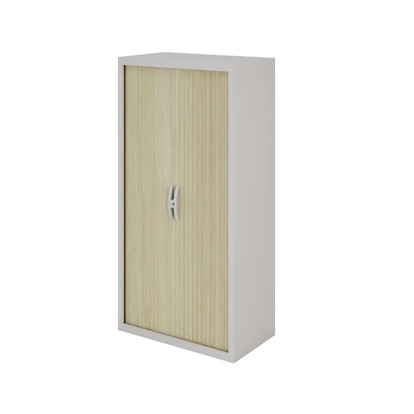 Armoire métallique Epure - h. 160 x l. 80 cm - 3 tablettes - fermeture rideaux