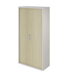 Armoire métallique Epure - h. 198 x l. 100 cm - 4 tablettes - fermeture rideaux