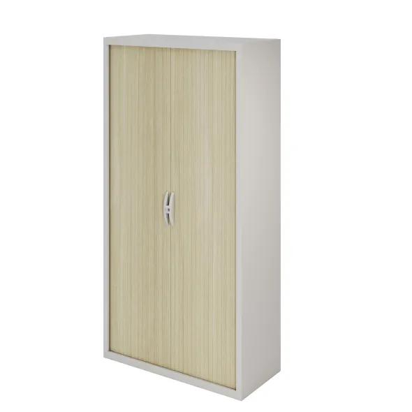 Armoire métallique Epure - h. 198 x l. 100 cm - 4 tablettes - fermeture rideaux