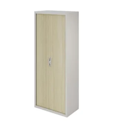 Armoire métallique Epure - h. 198 x l. 80 cm - 4 tablettes - fermeture rideaux