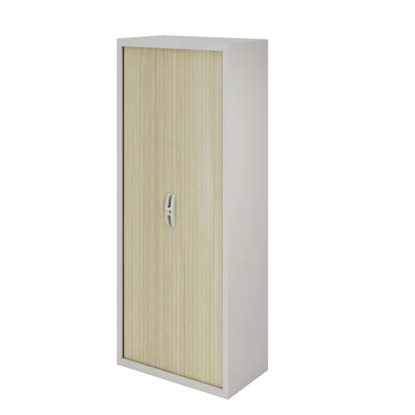 Armoire métallique Epure - h. 198 x l. 80 cm - 4 tablettes - fermeture rideaux