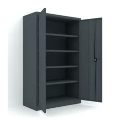 Armoire métallique Etic B - h. 198 x l. 120 x pr. 60 cm - 4 tablettes - portes battantes - délai court