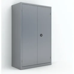 Armoire métallique Etic B - h. 198 x l. 120 x pr. 60 cm - 4 tablettes - portes battantes - délai court