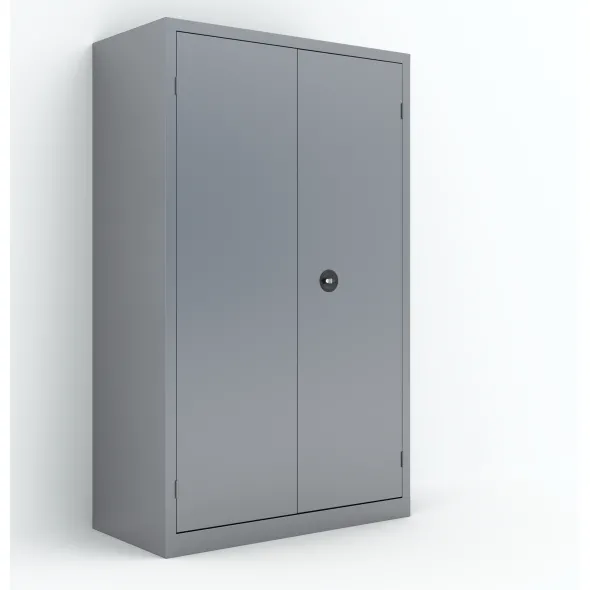 Armoire métallique Etic B - h. 198 x l. 120 x pr. 60 cm - 4 tablettes - portes battantes - délai court