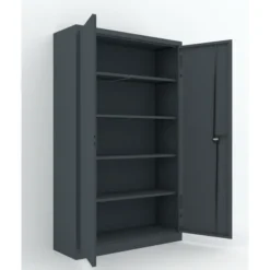 Armoire métallique Etic B - h. 198 x l. 120 x pr. 43 cm - 4 tablettes - portes battantes - délai court