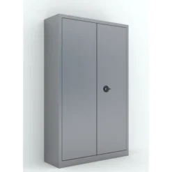 Armoire métallique Etic B - h. 198 x l. 120 x pr. 43 cm - 4 tablettes - portes battantes - délai court