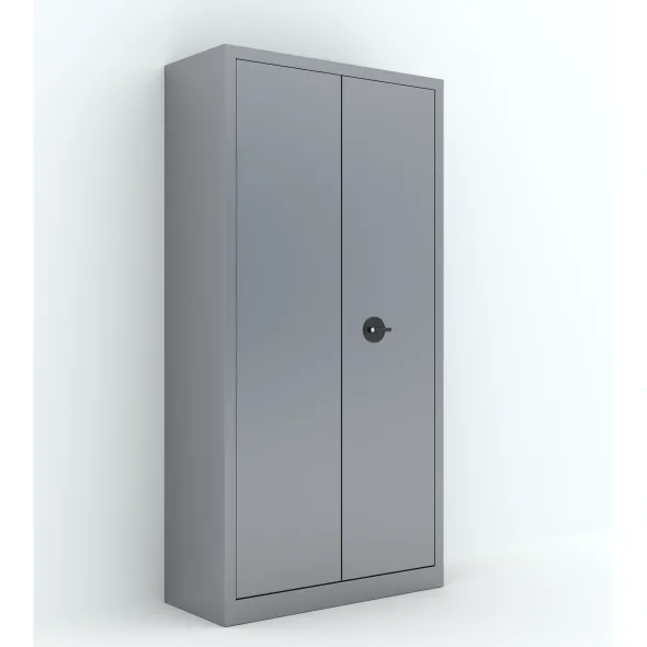 Armoire métallique Etic B - h. 198 x l. 100 x pr. 43 cm - 4 tablettes - portes battantes - délai court