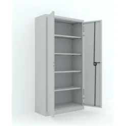 Armoire métallique Etic B - h. 198 x l. 100 x pr. 43 cm - 4 tablettes - portes battantes - délai court