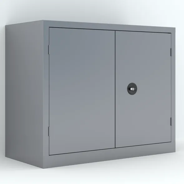 Armoire métallique Etic B - h. 100 x l. 120 x pr. 60 cm - 2 tablettes - portes battantes