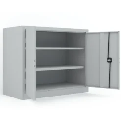 Armoire métallique Etic B - h. 100 x l. 120 x pr. 60 cm - 2 tablettes - portes battantes