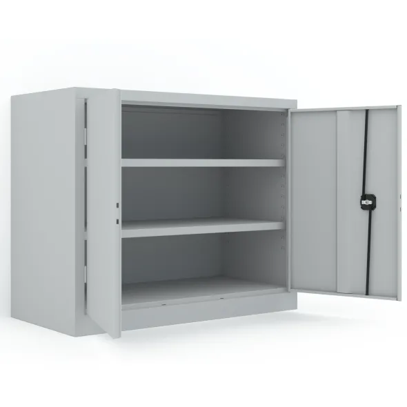 Armoire métallique Etic B - h. 100 x l. 120 x pr. 60 cm - 2 tablettes - portes battantes