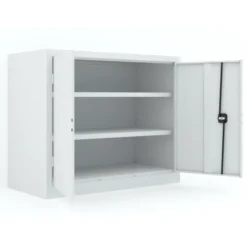 Armoire métallique Etic B - h. 100 x l. 120 x pr. 60 cm - 2 tablettes - portes battantes