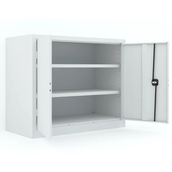 Armoire métallique Etic B - h. 100 x l. 120 x pr. 60 cm - 2 tablettes - portes battantes