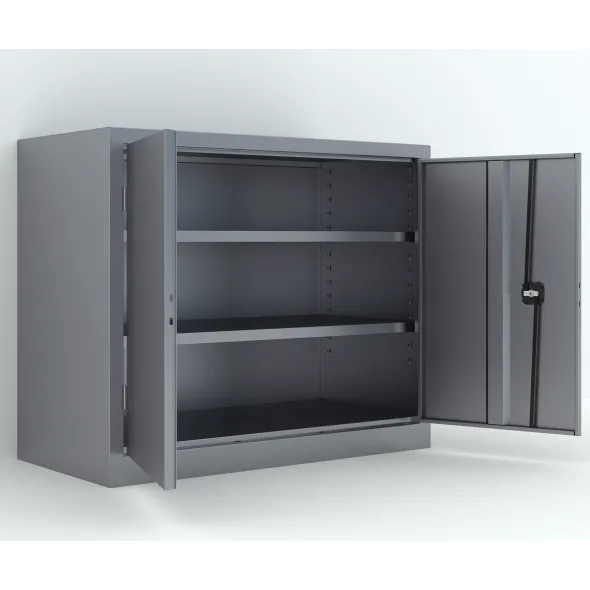 Armoire métallique Etic B - h. 100 x l. 120 x pr. 60 cm - 2 tablettes - portes battantes