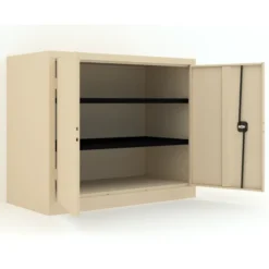 Armoire métallique Etic B - h. 100 x l. 120 x pr. 60 cm - 2 tablettes - portes battantes