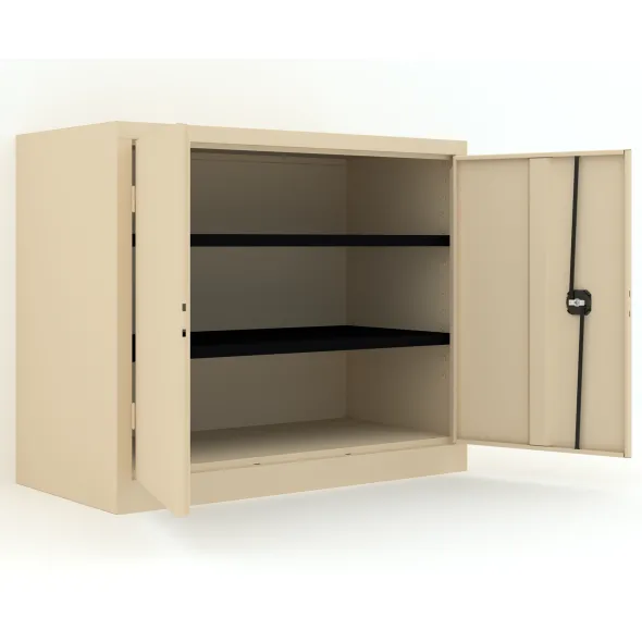 Armoire métallique Etic B - h. 100 x l. 120 x pr. 60 cm - 2 tablettes - portes battantes