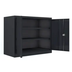 Armoire métallique Etic B - h. 100 x l. 120 x pr. 60 cm - 2 tablettes - portes battantes