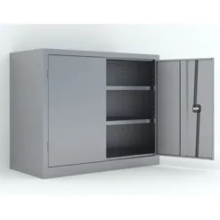 Armoire métallique Etic B - h. 100 x l. 120 x pr. 60 cm - 2 tablettes - portes battantes