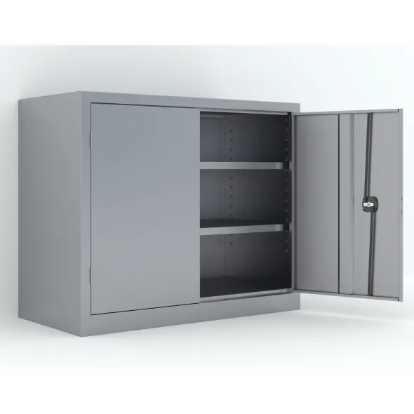 Armoire métallique Etic B - h. 100 x l. 120 x pr. 60 cm - 2 tablettes - portes battantes