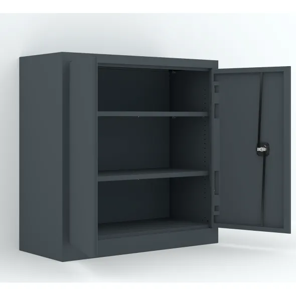 Armoire métallique Etic B - h. 100 x l. 100 x pr. 43 cm - 2 tablettes - portes battantes