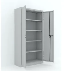 Armoire métallique Etic B - h. 198 x l. 100 x pr. 43 cm - 4 tablettes - portes battantes