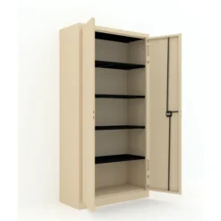 Armoire métallique Etic B - h. 198 x l. 100 x pr. 43 cm - 4 tablettes - portes battantes