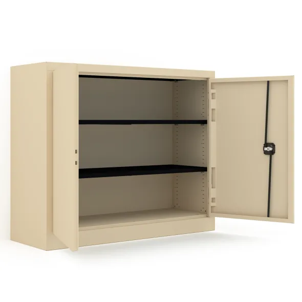 Armoire métallique Etic B - h. 100 x l. 120 x pr. 43 cm - 2 tablettes - portes battantes