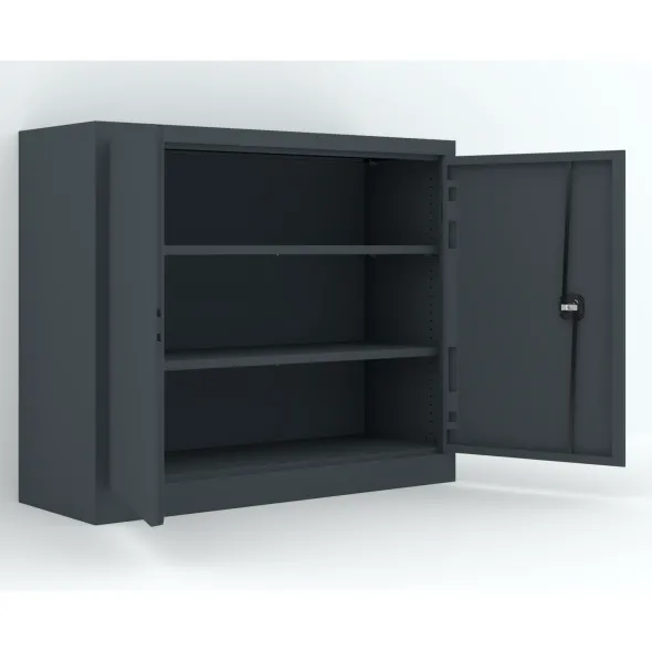Armoire métallique Etic B - h. 100 x l. 120 x pr. 43 cm - 2 tablettes - portes battantes