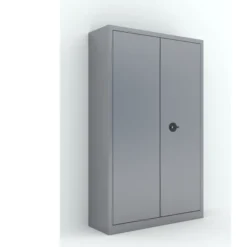 Armoire métallique Etic B - h. 198 x l. 120 x pr. 43 cm - 4 tablettes - portes battantes