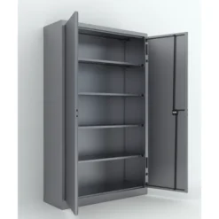 Armoire métallique Etic B - h. 198 x l. 120 x pr. 43 cm - 4 tablettes - portes battantes