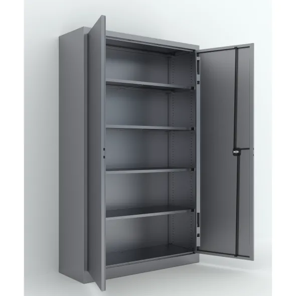Armoire métallique Etic B - h. 198 x l. 120 x pr. 43 cm - 4 tablettes - portes battantes