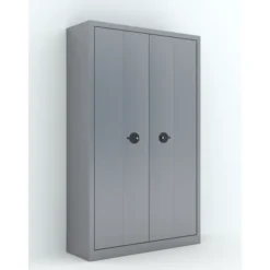 Armoire métallique Etic P - h. 198 x l. 120 x pr. 43 cm - 4 tablettes - portes pliantes