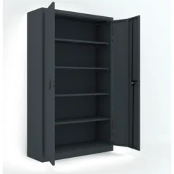 Armoire métallique Etic P - h. 198 x l. 120 x pr. 43 cm - 4 tablettes - portes pliantes