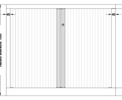Armoire métallique Evidence - h. 100 x l. 120 cm - 2 tablettes - façade décor bois - ferm. rideaux - délai court