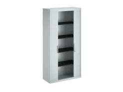 Armoire métallique FrameOne II - h. 198 x l. 100 cm - 4 tablettes - fermeture rideaux