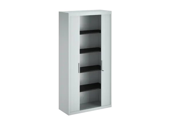 Armoire métallique FrameOne II - h. 198 x l. 100 cm - 4 tablettes - fermeture rideaux