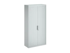 Armoire métallique FrameOne II - h. 198 x l. 100 cm - 4 tablettes - fermeture rideaux
