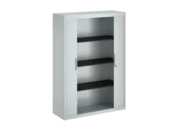 Armoire métallique FrameOne II - h. 170 x l. 120 cm - 3 tablettes - fermeture rideaux