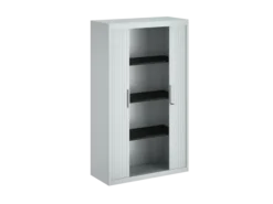 Armoire métallique FrameOne II - h. 170 x l. 100 cm - 3 tablettes - fermeture rideaux