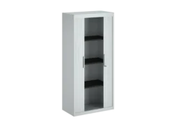 Armoire métallique FrameOne II - h. 170 x l. 80 cm - 3 tablettes - fermeture rideaux