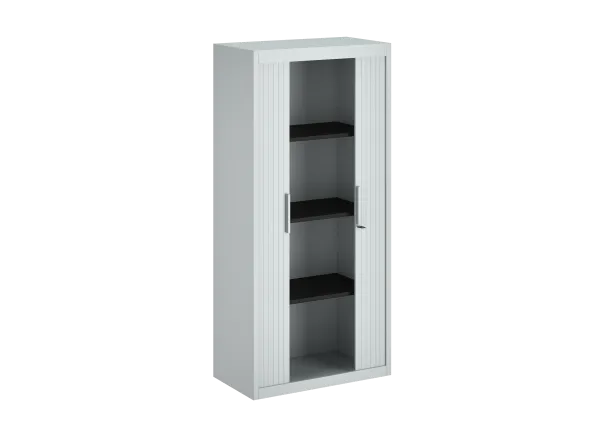 Armoire métallique FrameOne II - h. 170 x l. 80 cm - 3 tablettes - fermeture rideaux