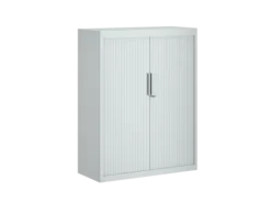 Armoire métallique FrameOne II - h. 150 x l. 100 cm - 3 tablettes - fermeture rideaux