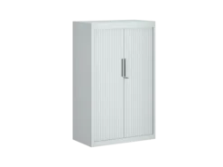 Armoire métallique FrameOne II - h. 150 x l. 80 cm - 3 tablettes - fermeture rideaux