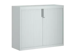 Armoire métallique FrameOne II - h. 100 x l. 120 cm - 2 tablettes - fermeture rideaux