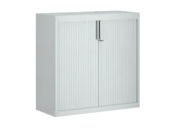 Armoire métallique FrameOne II - h. 100 x l. 100 cm - 2 tablettes - fermeture rideaux